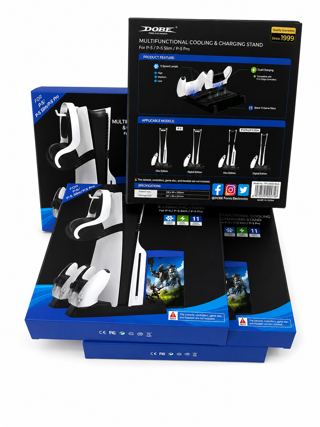 DOBE Multifunctional Cooling & Charging Stand for PS5 + Free Gift 🎁