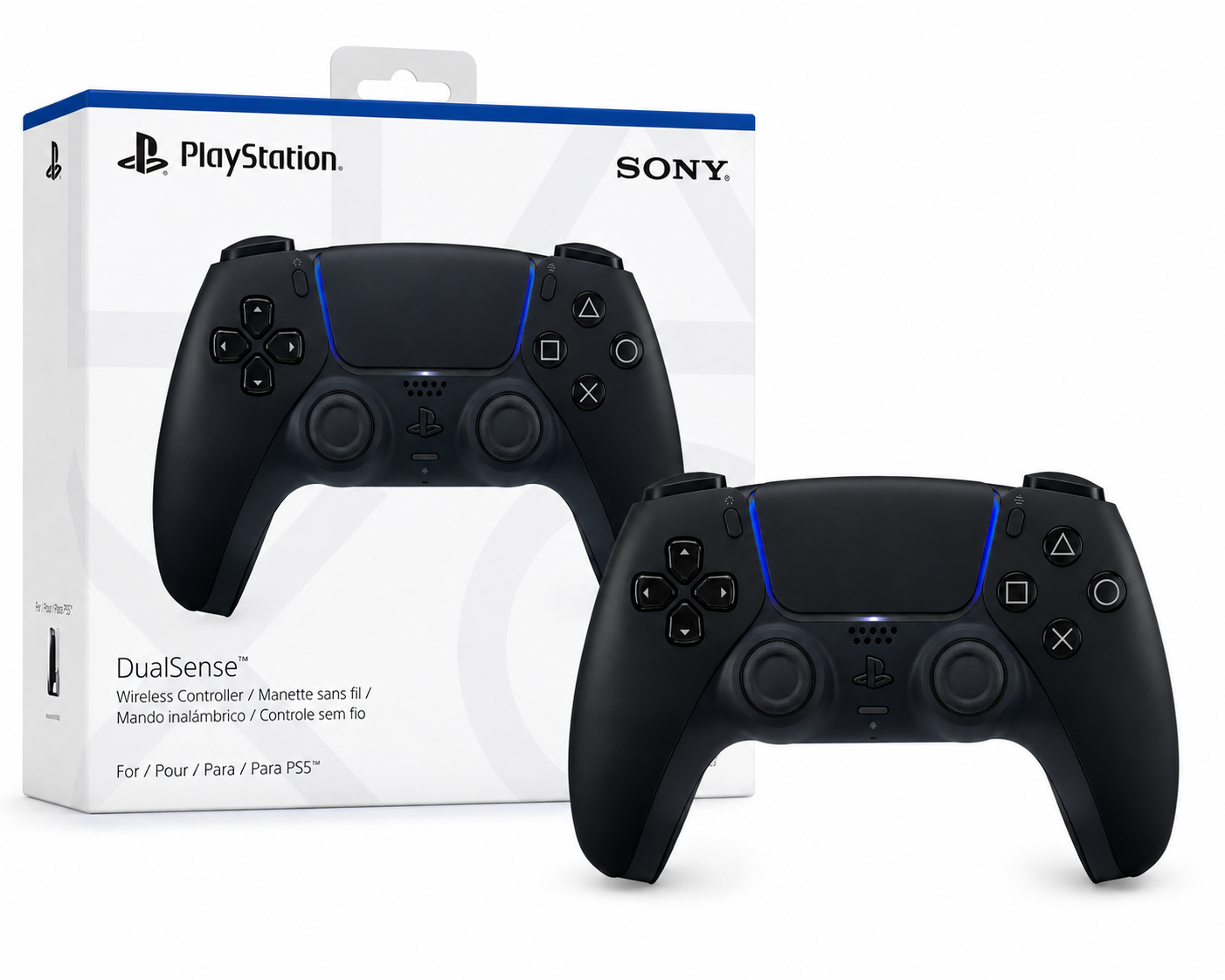 Sony PlayStation 5 (PS5) DualSense Wireless Controller – Black (Brand New) + 🎁 FREE GIFT
