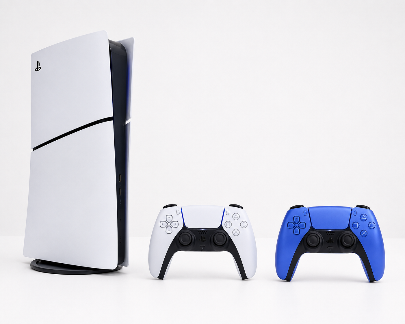 Sony PlayStation 5 (PS5) Slim Console – UK Used + 2 Original DualSense Controllers + 🎁 FREE GIFT